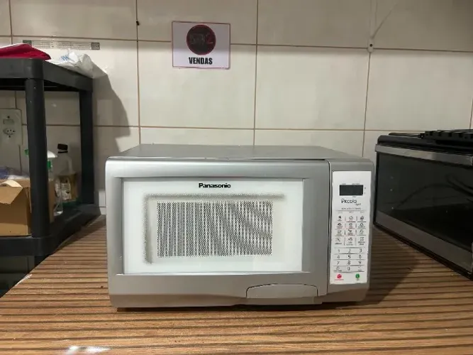 Vendo Microondas Panasonic Cinza - Entrega e Garantia Inclusas!!!