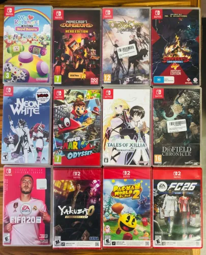 Jogos Originais Nintendo Switch 1 e 2