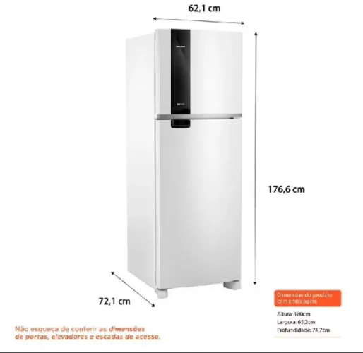 Geladeira Brastemp Frost Free 385 Litros Duplex Branca - BRM46MB