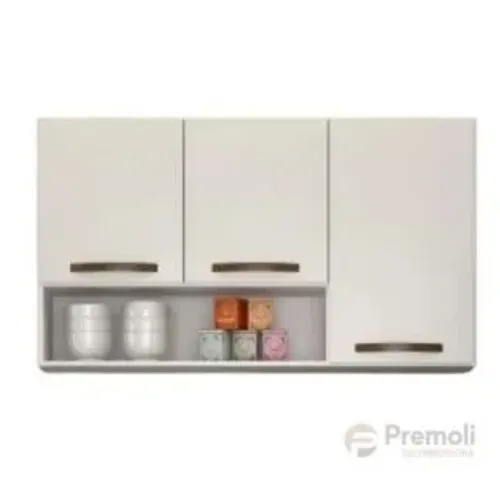 Aéreo Maisa Largura 118 cm 3 Portas Cinamomo/off White