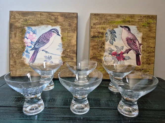 Conjunto Cristal Taças sobremesa e aperitivos, copo para água saborizada e outros.