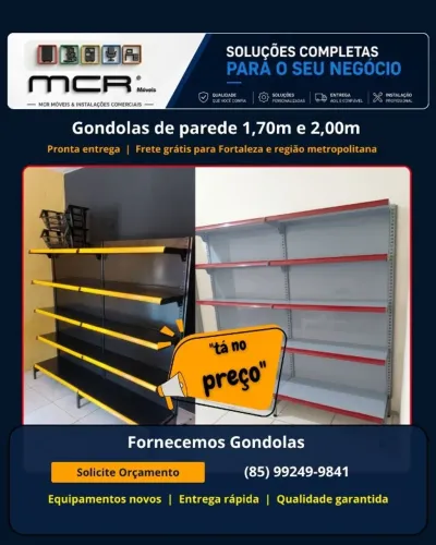 Somos fornecedores de gôndolas comerciais