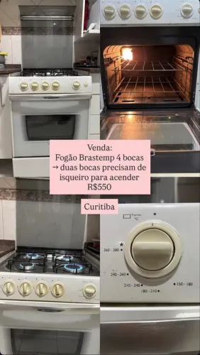 Fogão 4 bocas - Brastemp 