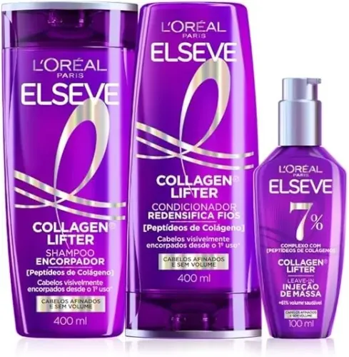 L'Oréal Paris Elseve Collagen Lifter Kit Shampoo, Condicionador e Sérum Leave-in