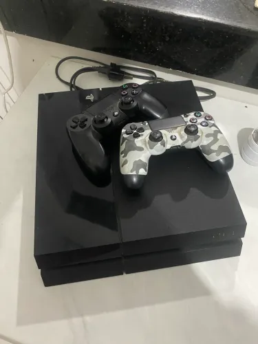 Playstation (PS4) Fat 500Gb Fosco + 7 jogos