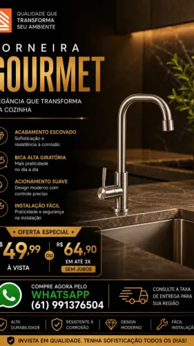 Torneira de Cozinha e Banheiro PROMOÇÃO 