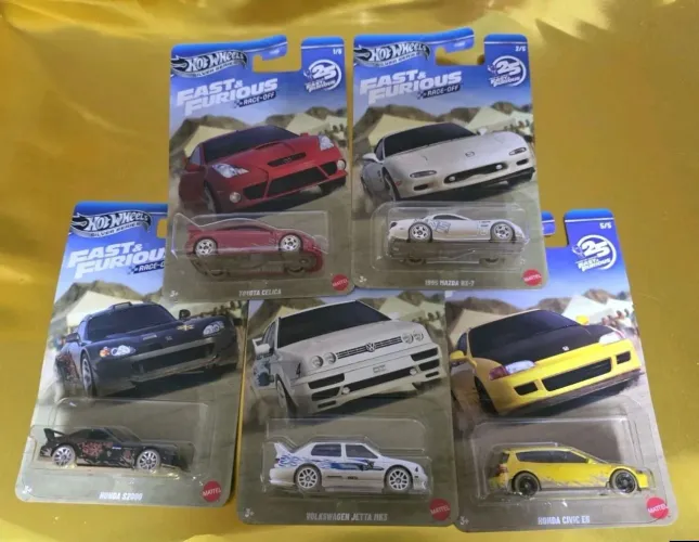Hot Wheels Silver Series Velozes e Furiosos 25º Aniversário - Set com 5 Miniaturas (2026)