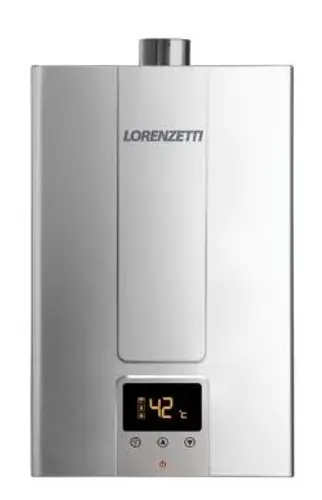AQUECEDOR A GÁS (GN) LORENZETTI LZ 1600DE-I, COR INOX, DIGITAL 15 LITROS VAZÃO 15,0 L/MIN