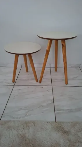 Conjunto de mesas de canto para sala de estar