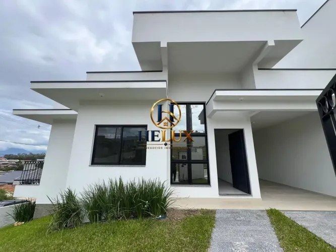Casa Nova 03 Dormitórios, sendo um suíte. Loteamento Alta Vista em Potecas, São José.