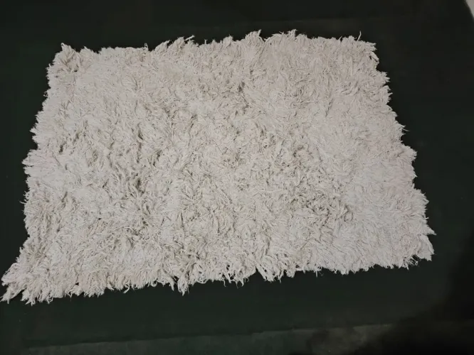 Tapetes de linha de algodão brancos