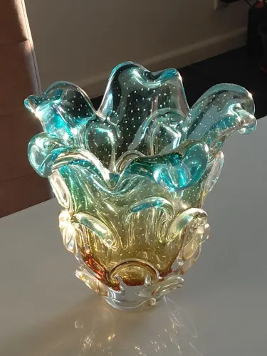 Vaso Cristal Murano 25 cm altura