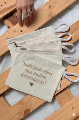 Necessaire em algodão cru 