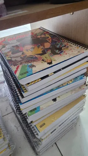papelaria fechando Cadernos 10 Mat, Desenho e Faber lote 120 itens