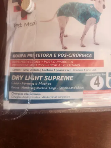 Roupa pós cirurgica P cachorro
