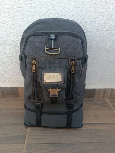 Mochila de lona resistente tamanho GG 80 reais com frete grátis