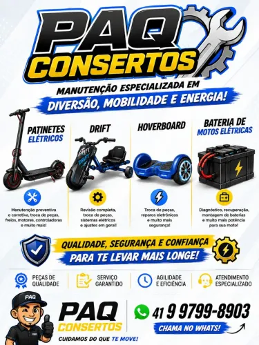 Patinetes, Drifts e Hoverboard e Baterias