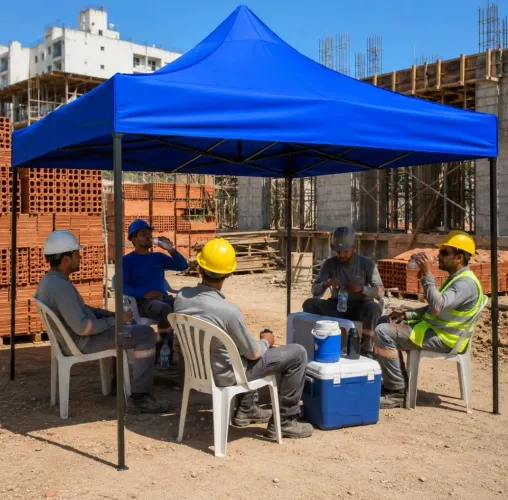 BARRACA TENDA 3X3 REFORÇADA NOVOS LACRADO CORES DISPONÍVEIS AZUL E VERDE