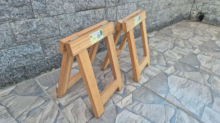 Mini cavalete madeira<br>pinus até 50kg 35x30cm Natural Madvei