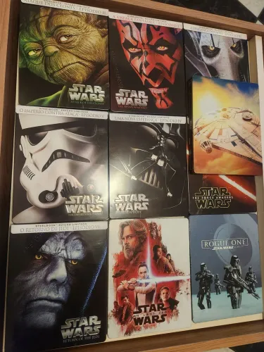 Coleção star wars blu ray 10 steelbooks