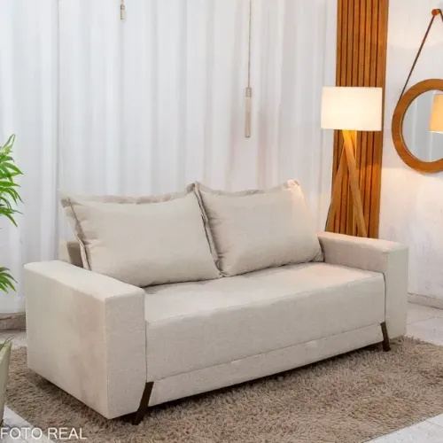 Sofá Living 8100 2,00m Linho - Produto Novo! Pague na Entrega!