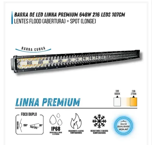 Barra de LED 105cm SCP Dual Color + efeitos