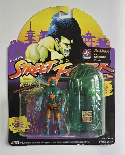 Street Fighter Blanka Bio-Guerreiro Estrela 1995 Vintage Cartela