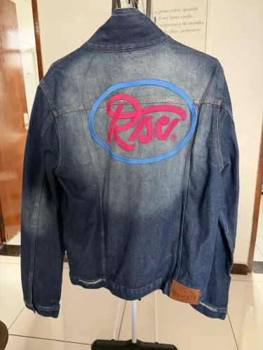 Jaqueta Jeans Trucker Rsv Logomania