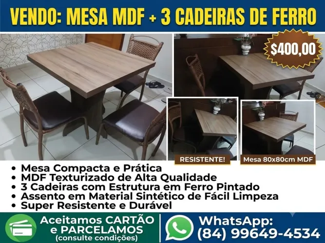 Mesa em MDF 80x80