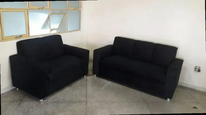 Sofá 2 e tres lugares Suede macio D33 De alta qualidade Confortável Promoção