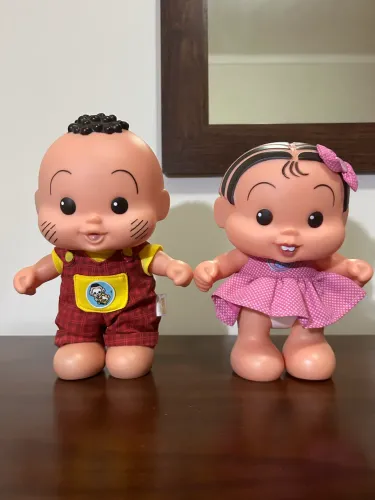 Kit 2 bonecos turma da Mônica bonitinhos cascão e Mônica 
