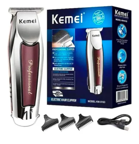 Maquina de corta cabelo profissional kemei novo