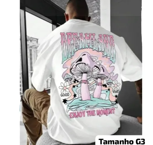 Camiseta Dreamland Cogumelo Enjoy The Moment G3