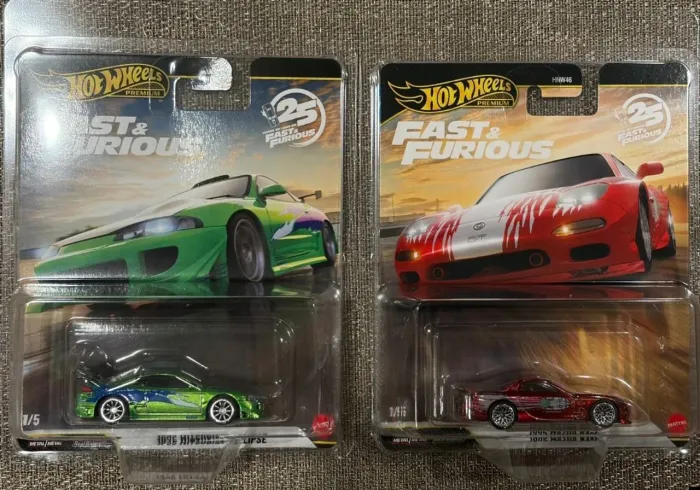Hot Wheels velozes e furiosos Mitsubishi eclipse+ rx7