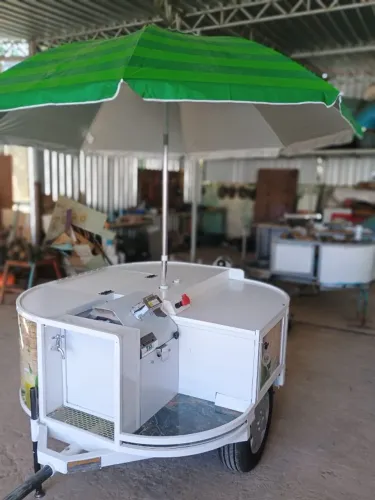 Carrinho de Caldo de Cana  Completo com Moenda Mactron em Inox