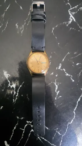 Seiko 5 Vintage * Automático Day-Date Dourado Japan