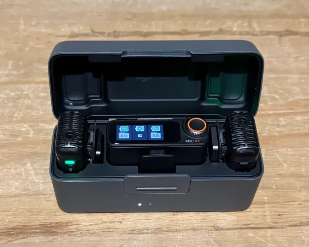 DJI mic 2. 2 mics e transmissor