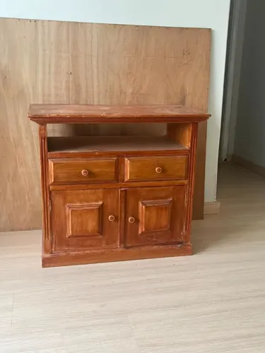 mesa de centro e hack de madeira