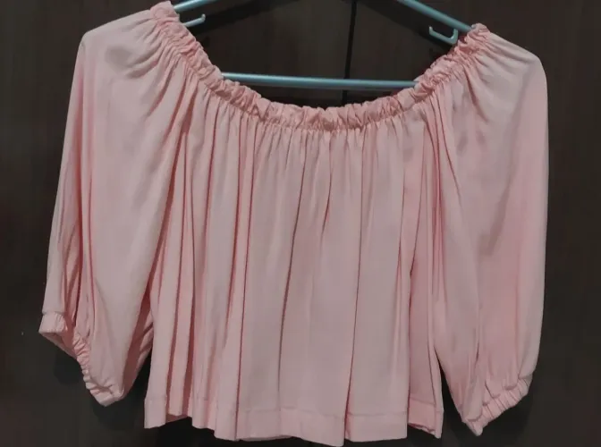 Blusa ciganinha rosa P