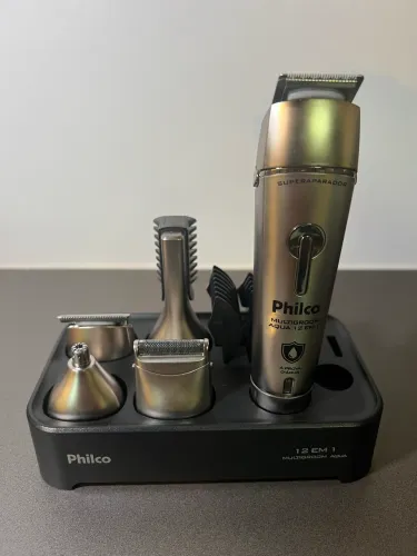 Aparador de pelos e Barbeador Philco Aqua Multigroom 12 em 1 