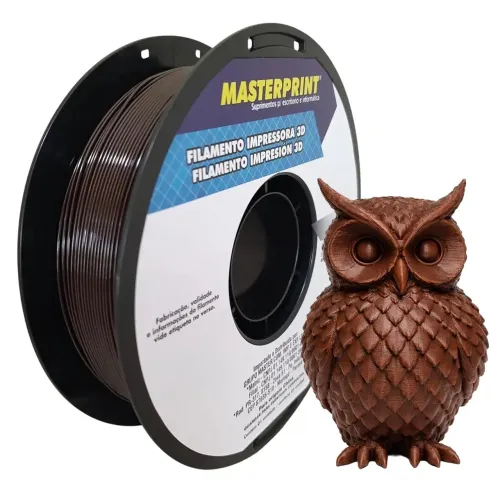 Filamento 3D PETG 1kg 1.75mm Cor Marrom Textura Macia - Masterprint