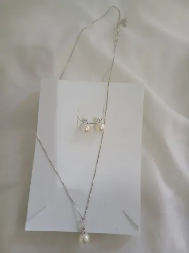 Conjunto colar e brincos Prata Rara