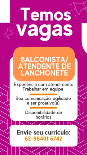 Atendente de Lanchonete
