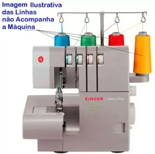 Máquina de costura overlock Singer Heavy Duty 14HD854 portátil - cinza 110V