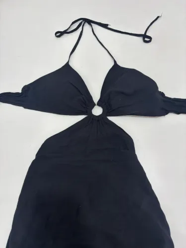Vestido Longo preto Aberto