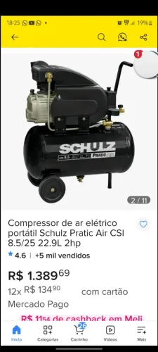 Vendo compressor bom estado