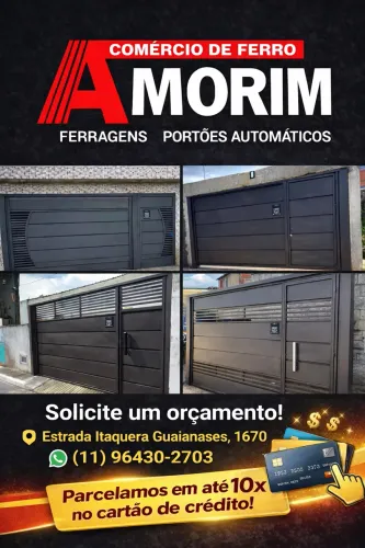 Portão basculante novo sob medida 