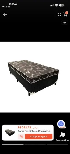 Cama box solteiro novas