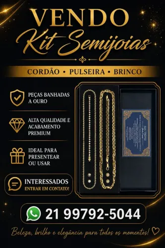 Kit semijoias banhadas a ouro