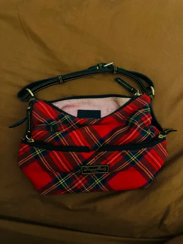 Bolsa Dooney & Bourke Red Tartan Plaid Hobo - Original